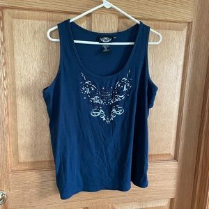 Harley Davidson dark blue size 2W ribbed tank top